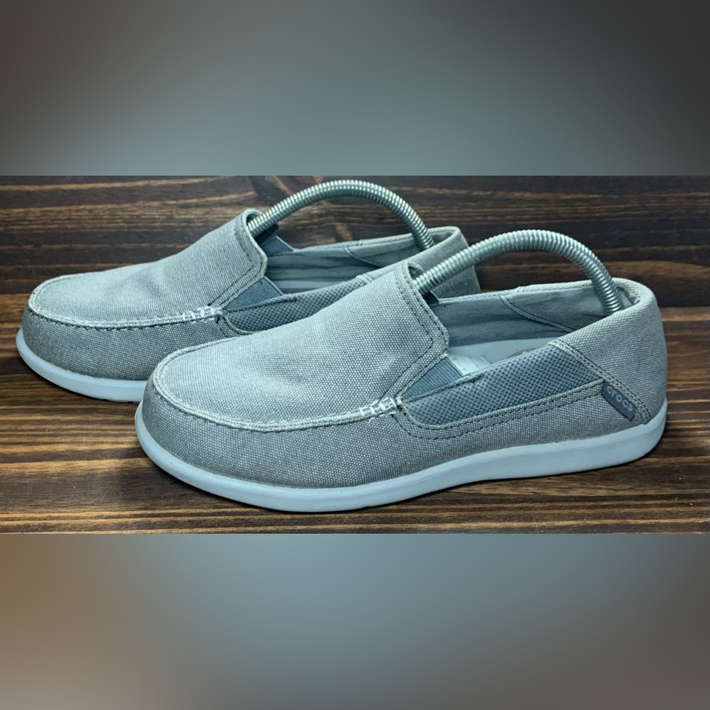 Crocs Santa Cruz 2 Luxe Mens Size 8 Shoes Grey Slip On Loafers